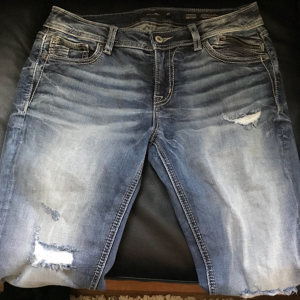 Distressed Miss Me Ankle Skinny Stretch Jeans - Picture 3 of 4